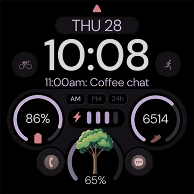 Digital Tree v2 watch face APK: Step-Growth Fitness Motivation & Custom Wear OS Design