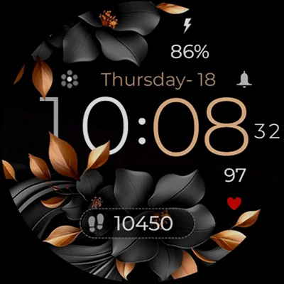 Floral Luxury Botanical Face APK: Elegant Botanical Design, Health Stats & Wear OS Shortcuts