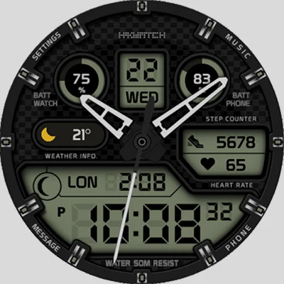HMKWatch Analog 264 APK: Premium Hybrid Watch Face, Complications & Custom Themes