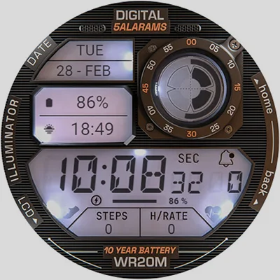 ILLUMINATOR Digital Watch Face APK: Retro Wear OS Customization