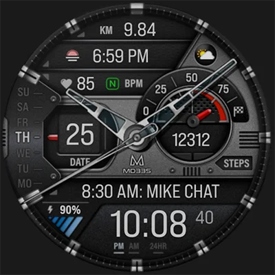 MD335 Hybrid Watch Face APK: Customize Wear OS Smartwatch