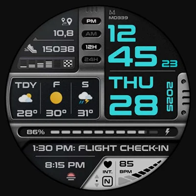 MD339 Digital Watch Face APK: Premium Wear OS Customization