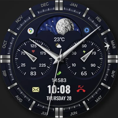 WFP 309 Elegant watch face APK: Wear OS Classic Luxury Design