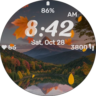 Autumn Falling Leaves APK: Animated Wear OS Watch Face for Fall
