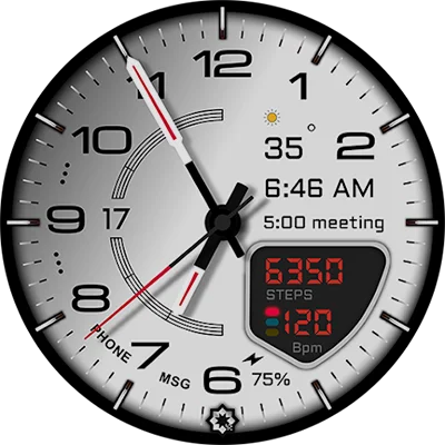 D355 Premium Watch Face APK: Customizable Wear OS Analog Complications