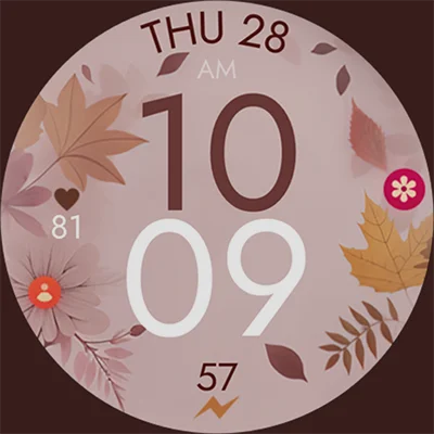 Fall Autumn digital watch face APK: Wear OS Fall Themes, Animations, Complications