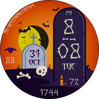 Halloween Watch Face Wear OS APK: Spooky Minimal Digital, AOD