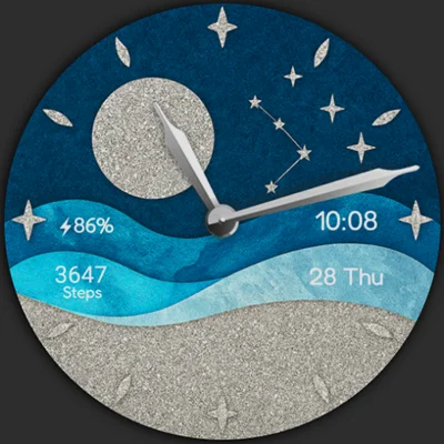 Moonlight Waves Watch Face APK: Animated Calm for Wear OS