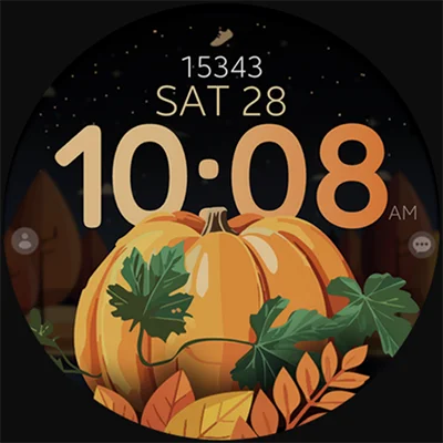Pumpkin Steps fall watch face APK: Grow Pumpkins with Steps on Wear OS