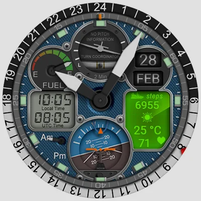 WB PILOT 3 APK: Animated Aviation Watch Face for Wear OS